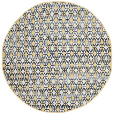 Safavieh Montauk Round Area Rug; Gold & Multicolor - 6 x 6 ft. MTK123B-6R